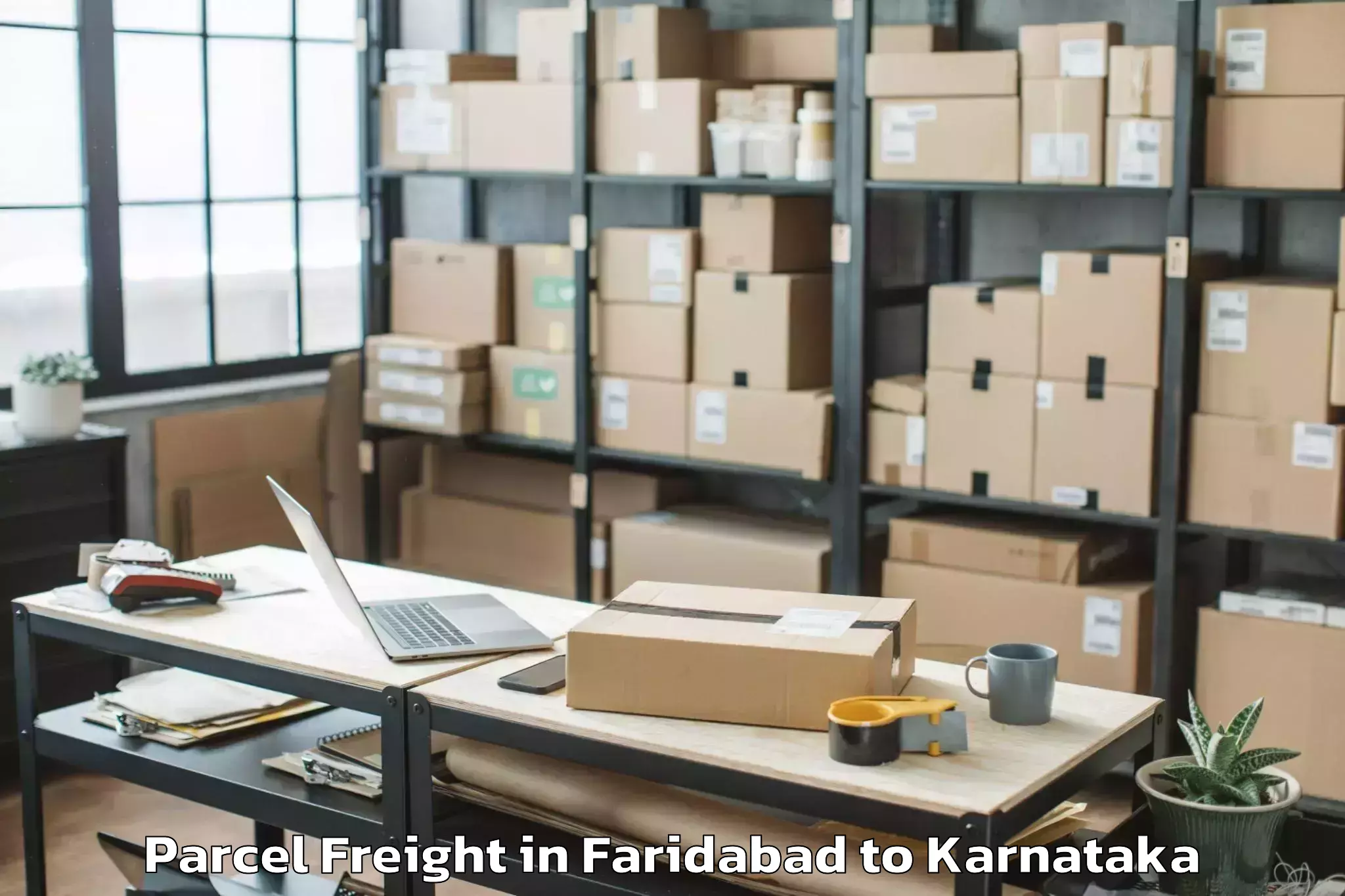 Top Faridabad to Mulbagal Parcel Freight Available